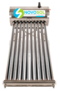 Calentador solar Novosol para 2 personas de 8 tubos y 84 litros